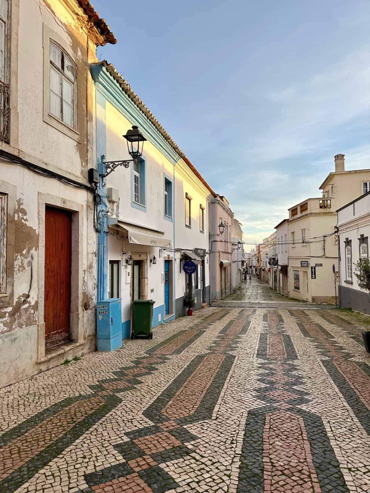 Quiet tiled street in Lagos old town